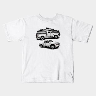 Truck Trucking Road Farmer Agriculture Vintage Since Established Kids T-Shirt